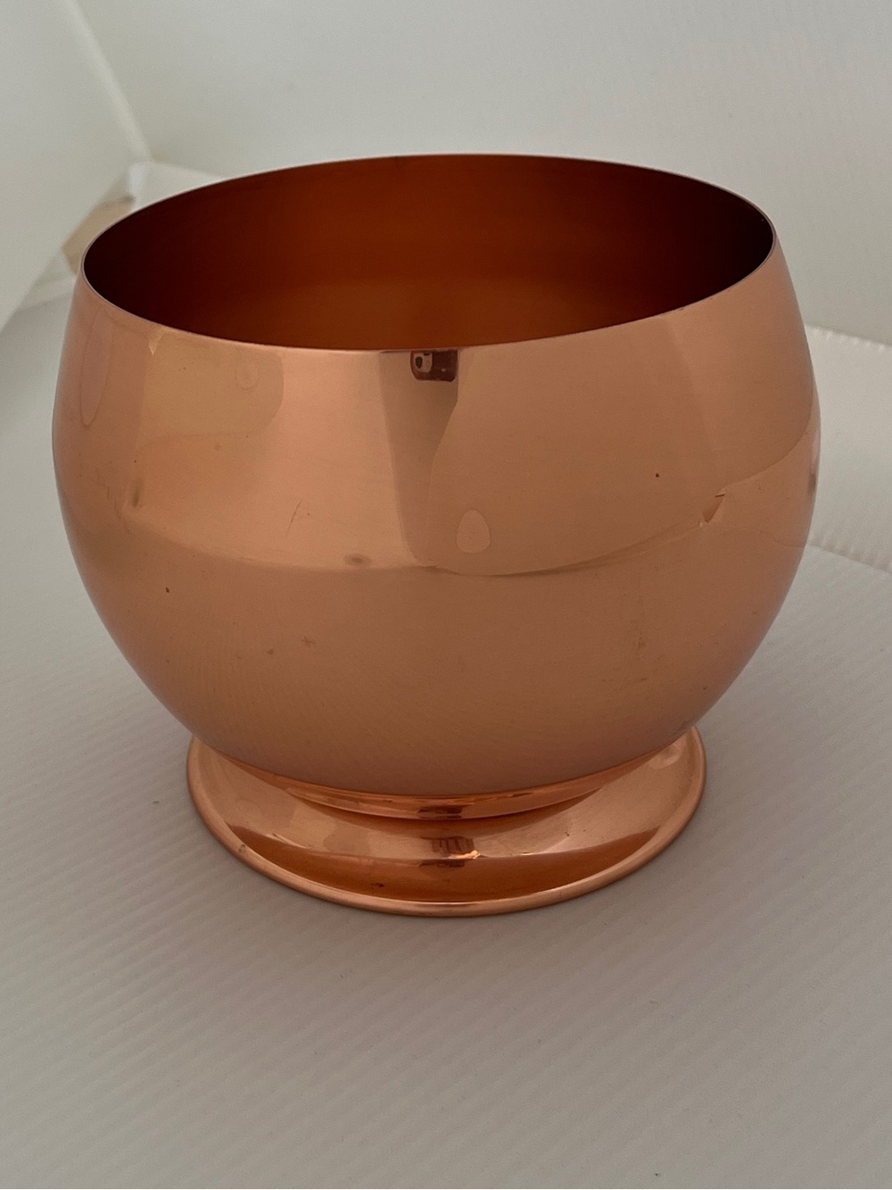 VINTAGE Coppercraft Guild Round Footed Indoor Planter Bowl 70's Mid-Century